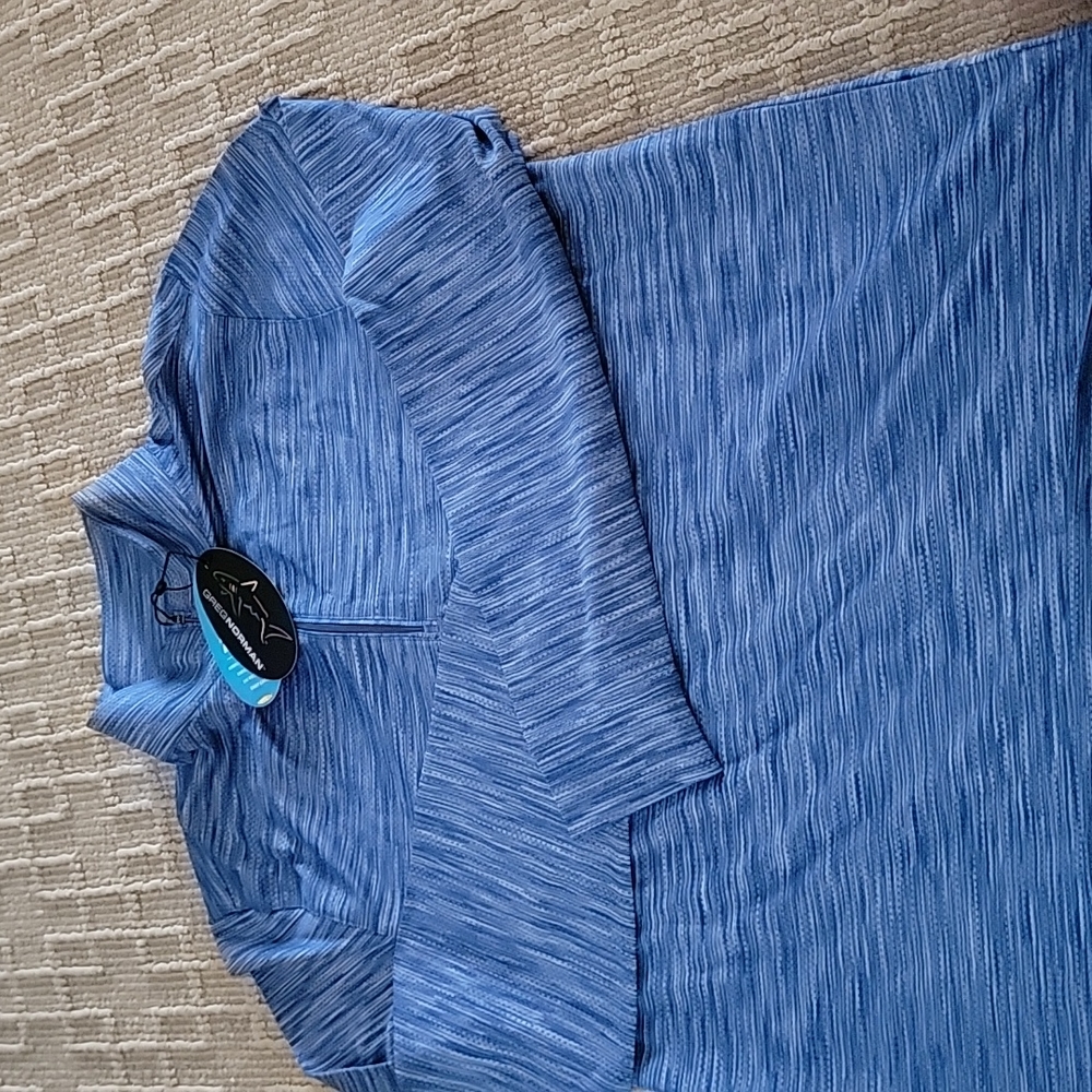 NEW GREG NORMAN long sleeve top. Blue. Size Medium.